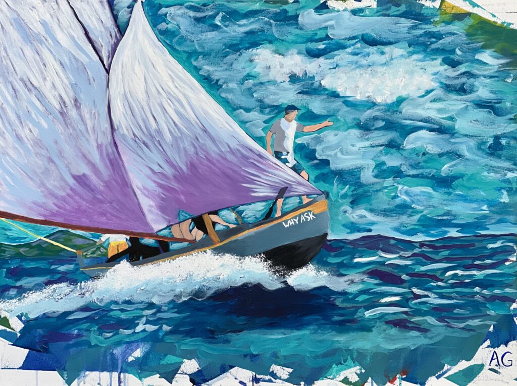 The Whale Hunt — The Bravery of a Legend — 24 in × 32 in by Amie Gooding